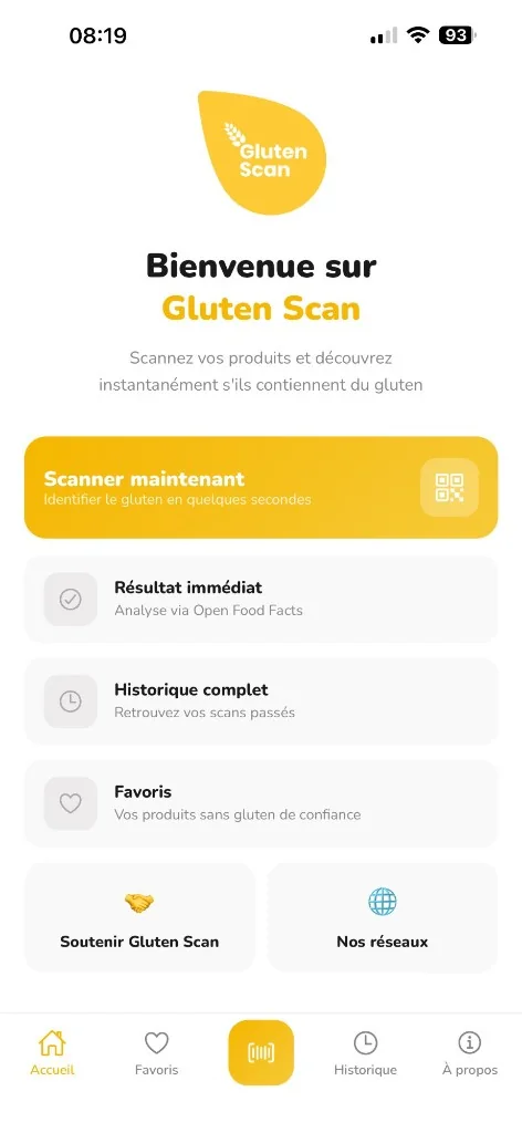 Application Gluten Scan