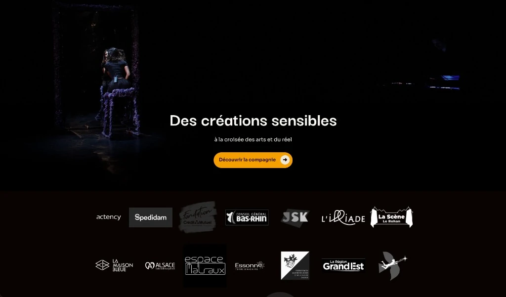 Site internet Compagnie La Meute sur MacBook