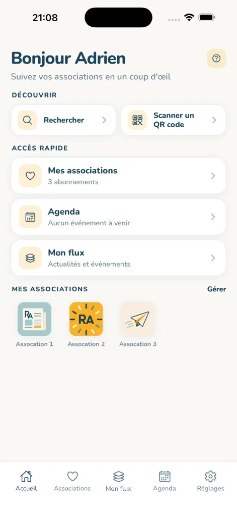 Application Relais Asso sur iPhone
